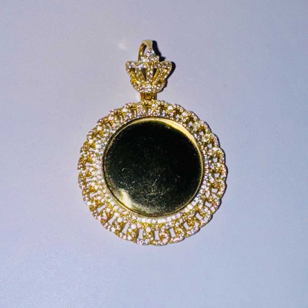 Memory Pendant Charm, Crown Picture pendant, Custom Made Pendant, Unisex Gift